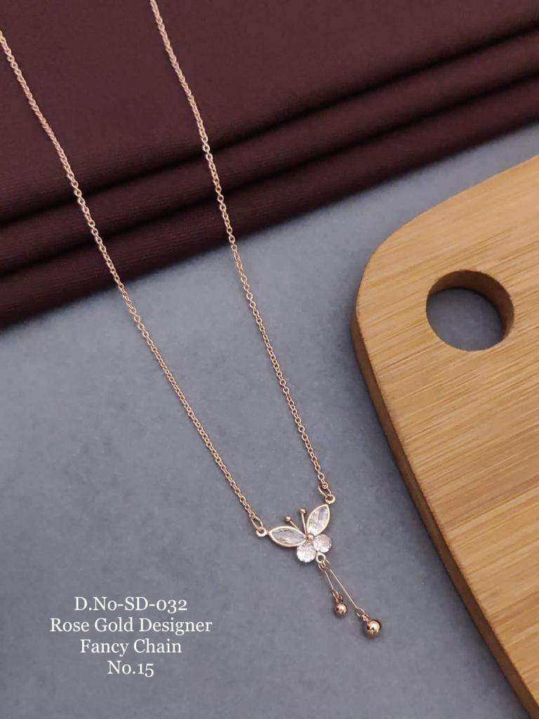 Rose Gold And Silver Designer Chain Catalog
